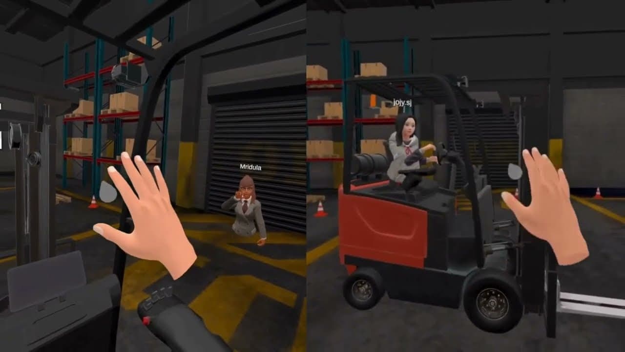 Gabelstaplertraining mit Oculus