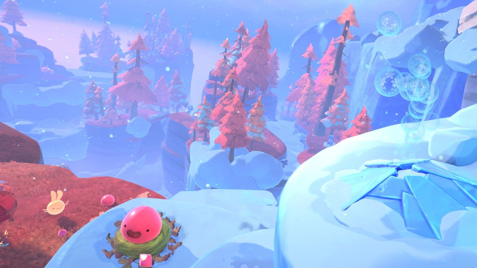Terrain enneigé dans Slime Rancher 2