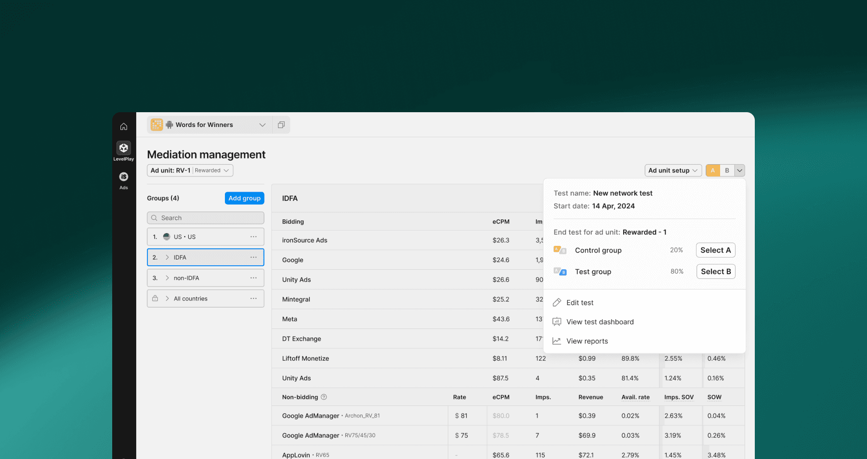 A/B-тестирование на платформе
